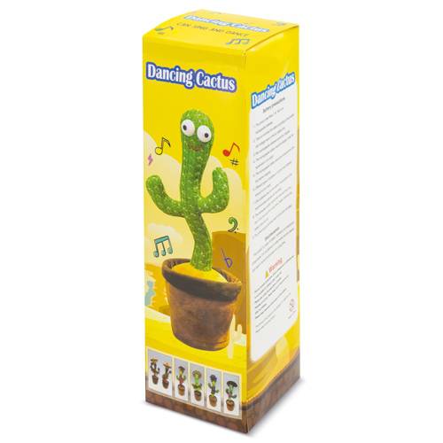 Cactus bailarin y cantarin en caja regalo