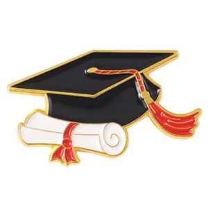 Pin graduación birrete + diploma rojo - regalos graduaciones