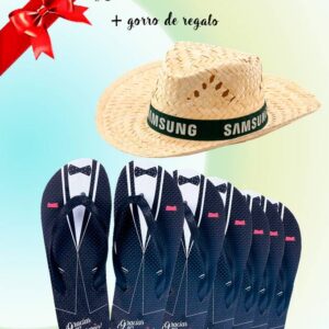 Lote 10 chanclas novio + gorro de regalo