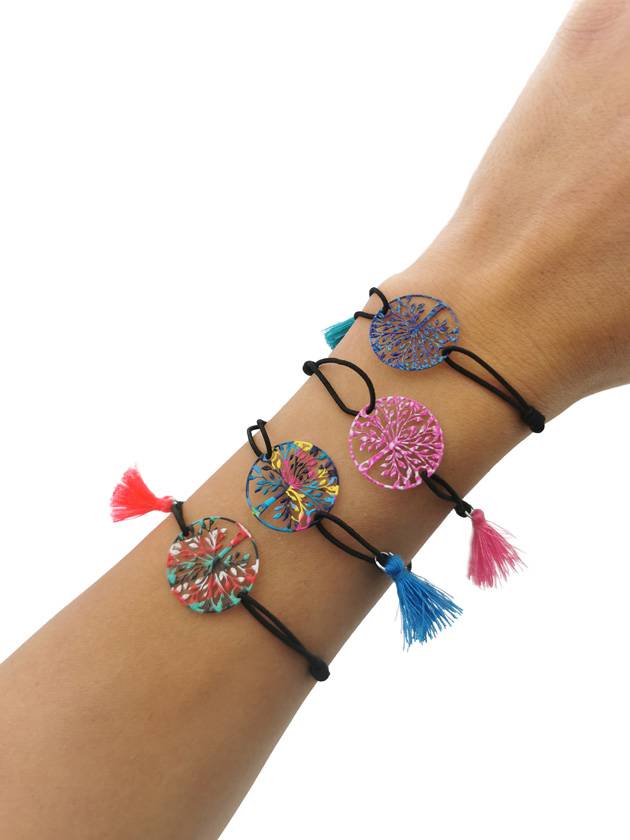 Lote 500 pulseras árbol de la vida con pompón