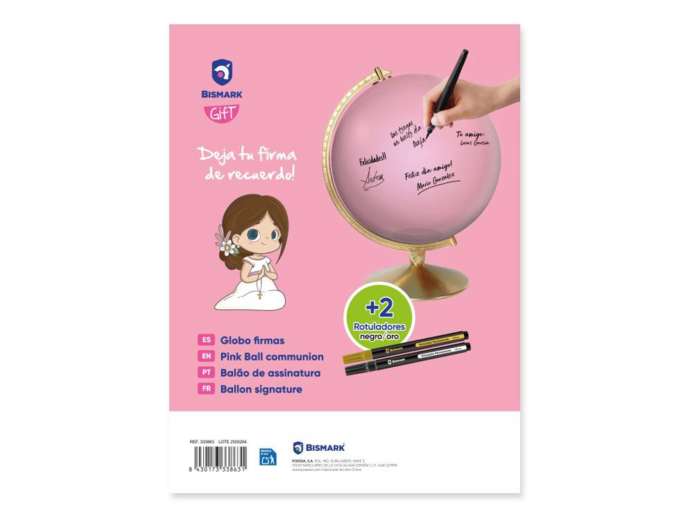 Firmas 1ª comunión niña en forma de globo