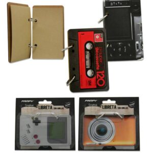 Lote de 24 libretas kraft con anillas retro