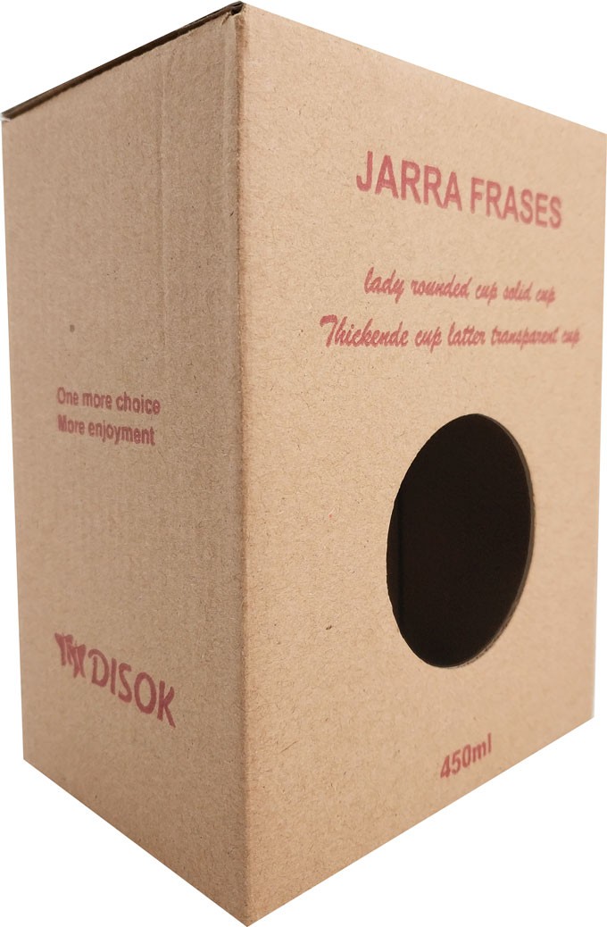 Caja 48 jarras cristal con caña color amarillo