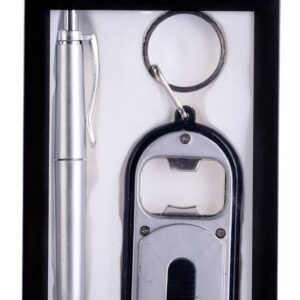 Caja 450 bolígrafos + llavero linterna y abridor