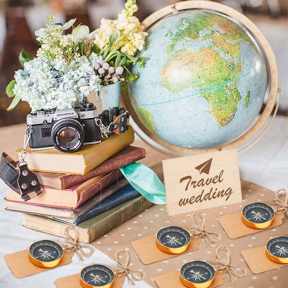 Caja 480 brújulas vintage + tarjeta kraft - Imagen 6