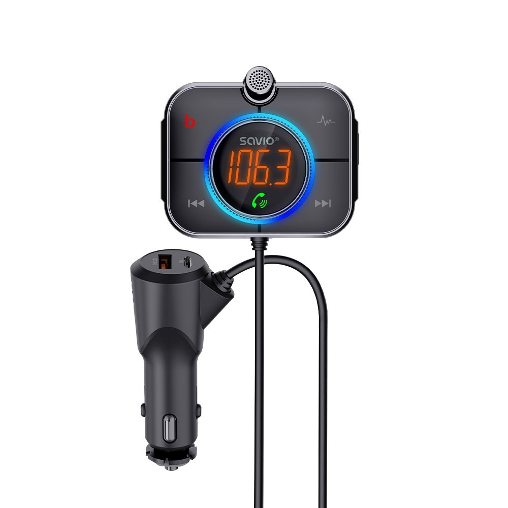 TRANSMISOR FM BLUETOOTH 5.0 COCHE SAVIO TR-14