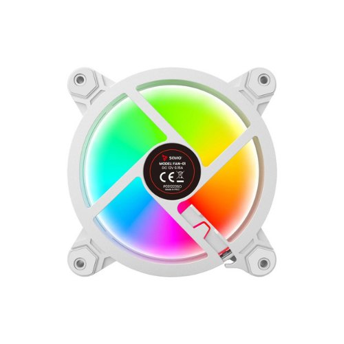 KIT 4 VENTILADORES PC SAVIO CON MANDO WHITE FAN-01