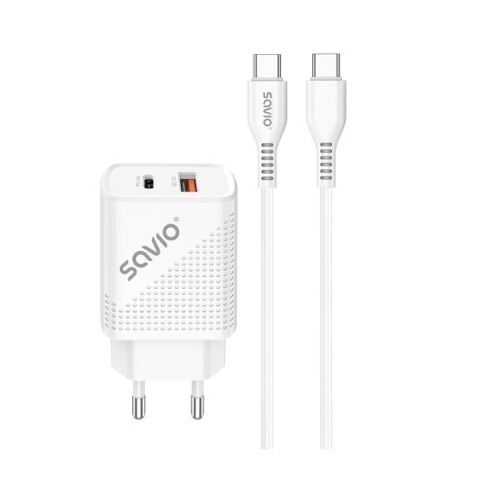 CARGADOR SAVIO LA-05 DUAL 18W USB 3.0 + CABLE
