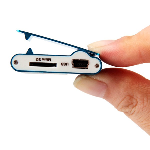 Mp3 player clip + auriculares + cable usb en caja