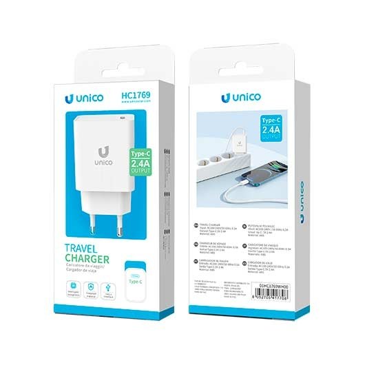 CARGADOR UNICO 2.4A USB-C