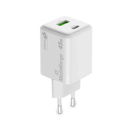 CARGADOR MEDIARANGE DUAL USB-A Y USB-C 45W