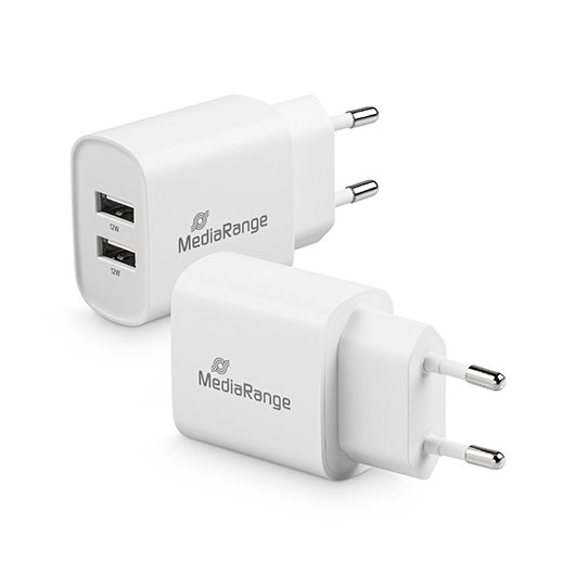 CARGADOR MEDIARANGE DUAL USB-A 12W