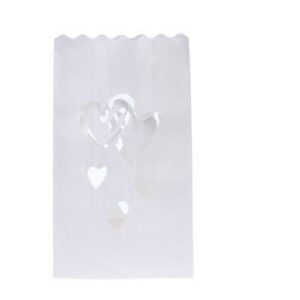 Bolsa papel decoración para velas "corazones" (ud)