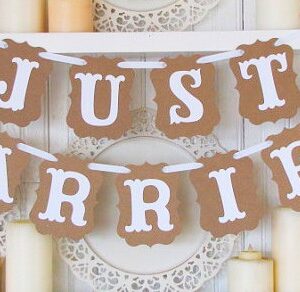 Guirnalda boda "just married"