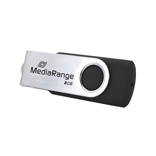 PENDRIVE 8GB USB 2.0 MEDIARANGE SILVER-BLACK