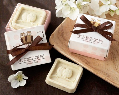 Jabón aromático buhos en caja de regalo