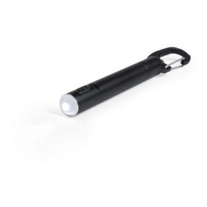 Llavero bolígrafo + linterna negro