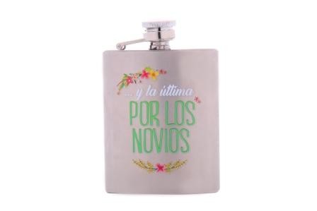 Petaca metal frases happy