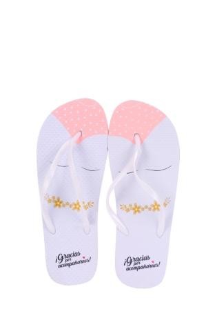 Chanclas novia "gracias por acompañarnos"-talla 38