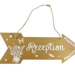 Cartel flecha reception