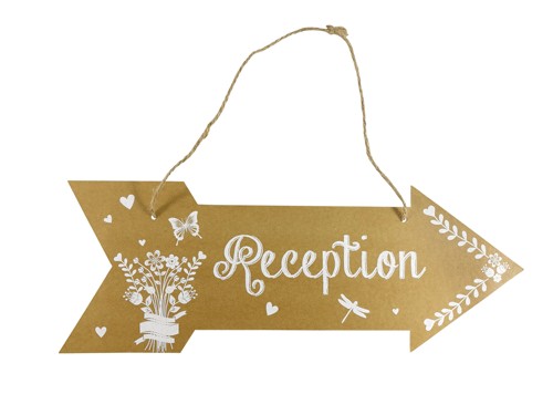 Cartel flecha reception