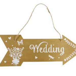 Cartel flecha wedding