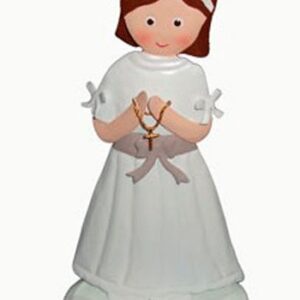 Figura metálica comunión niña