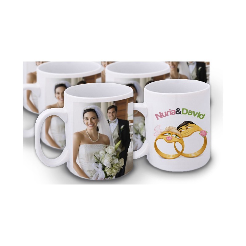 Taza personalizada blanca