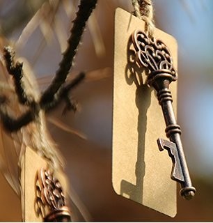 Abrebotellas vintage bronce + tarjeta kraf