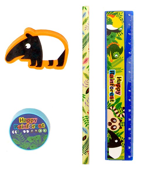 Set 4 pcs papelería animales de regalo