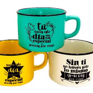 Taza "gracias por venir"