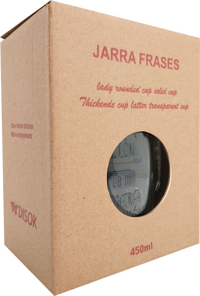 Jarra cristal con caña «recuerdo molón»