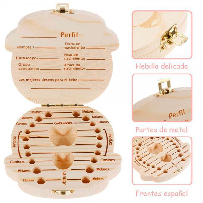 Caja «colors» de madera para dientes