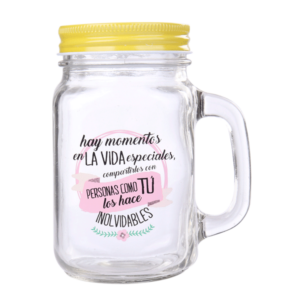 Jarra cristal con caña "momentos especiales"