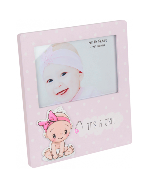 Portafotos «it’s a girl» madera