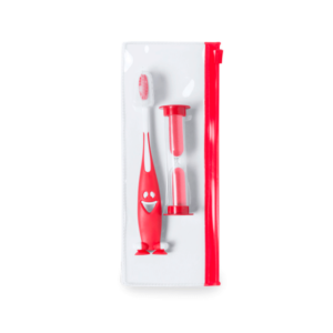Set cepillo de dientes y reloj de arena en estuche