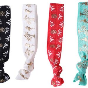 Pulsera elástica piña-flamenco tropical