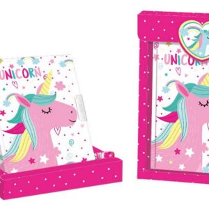 Set de regalo diario + bolígrafo unicornio