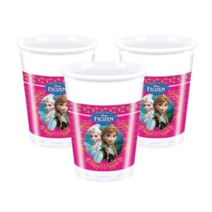 Pack de 9 vasos de plástico frozen
