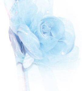Flor de tela grande azul