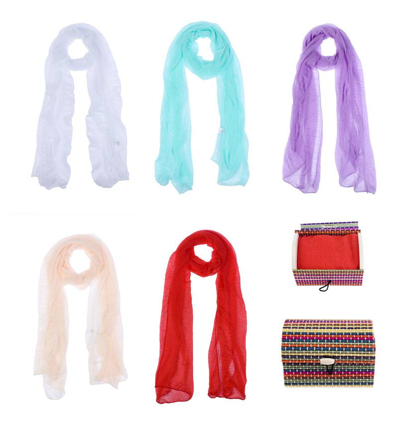 Pañuelo "colorful" presentado en baúl de regalo