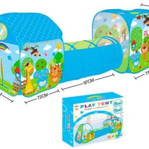 Tunel zoo animales plegable 3 en 1 bebé infantil
