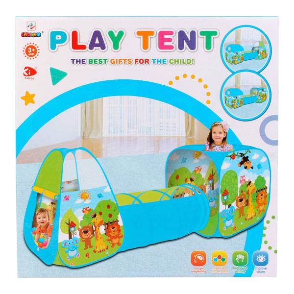 Tunel zoo animales plegable 3 en 1 bebé infantil