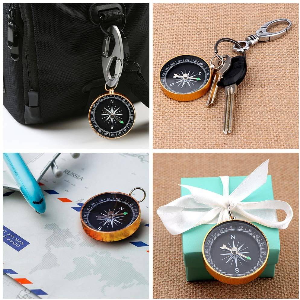 Lote 10 brújulas presentada en caja maleta con tarjeta kraft - Imagen 6