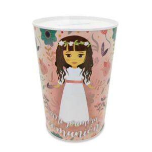 Hucha metálica mi primera comunión niña