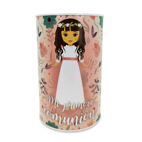 Hucha metálica mi primera comunión niña