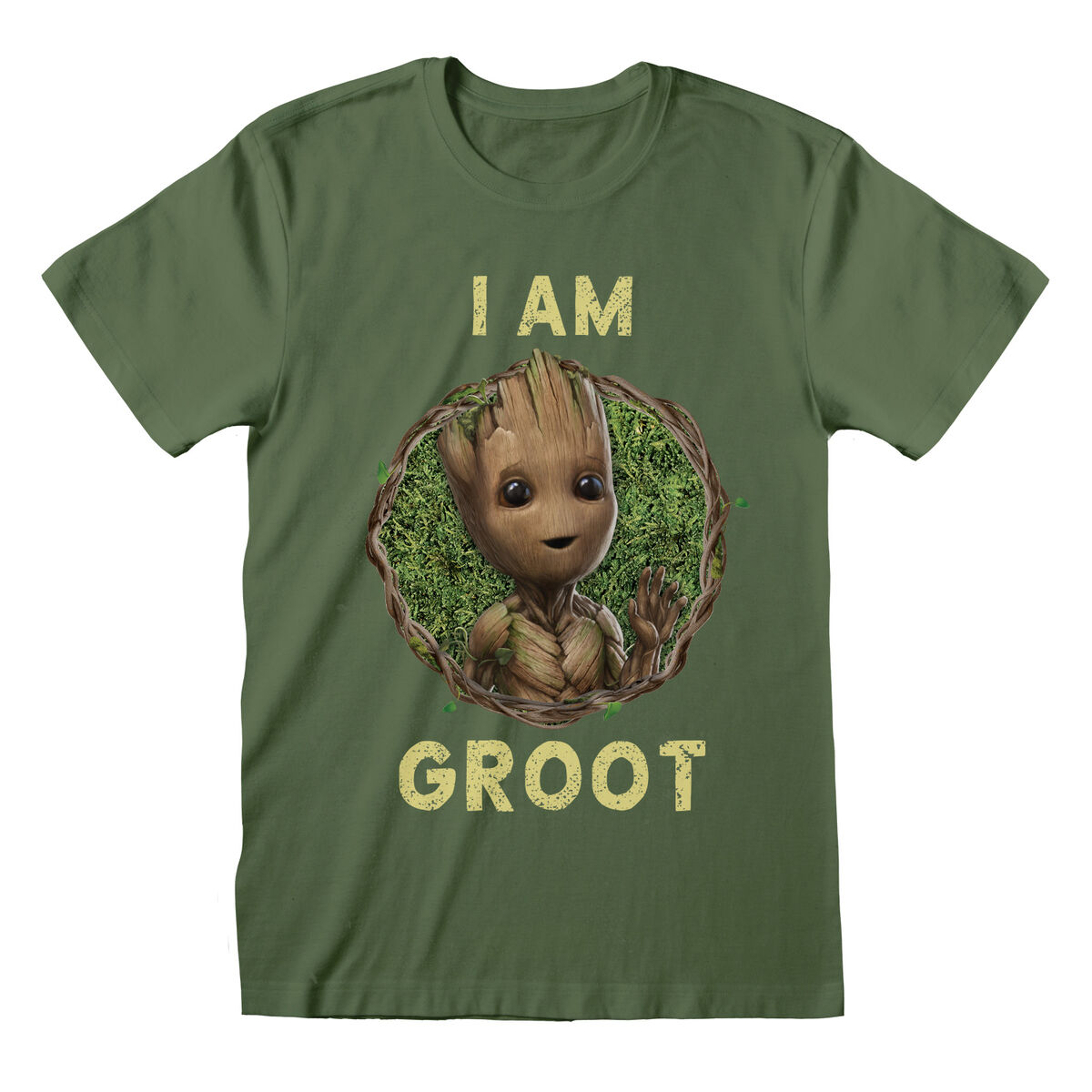 Camiseta de Manga Corta Marvel Badge Verde Unisex (Tallas: S-M-L-XL-XXL)