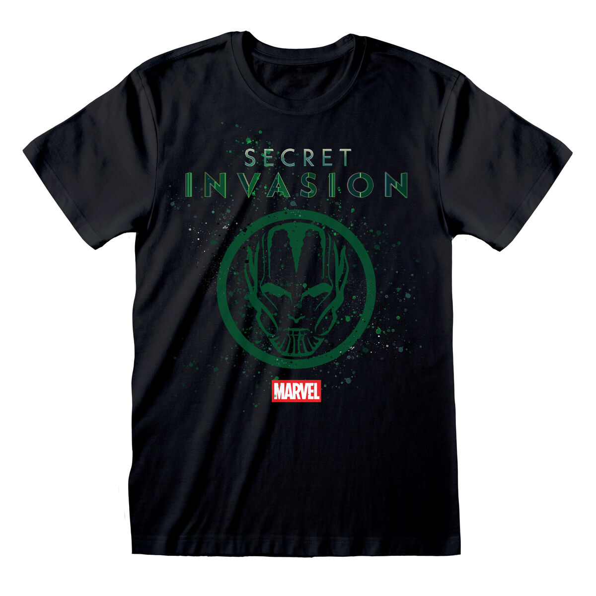 Camiseta de Manga Corta Marvel Logo Icon Negro Unisex (Tallas: S-M-L-XL-XXL)