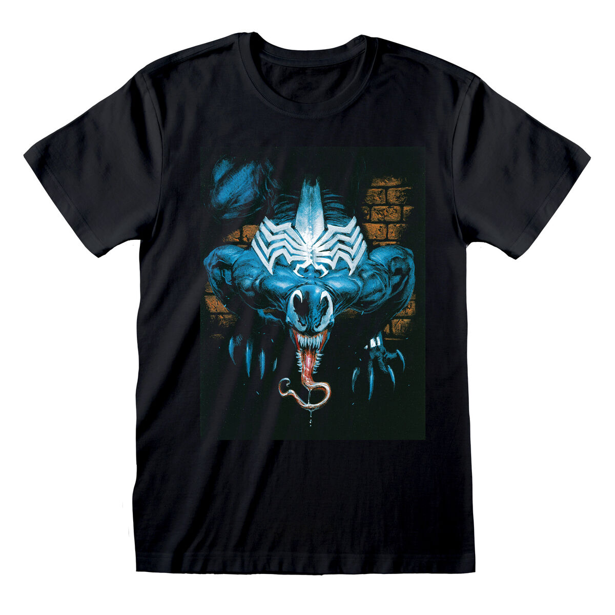 Camiseta de Manga Corta Marvel Wall Lurker Negro Unisex (Tallas: S-M-L-XL-XXL)