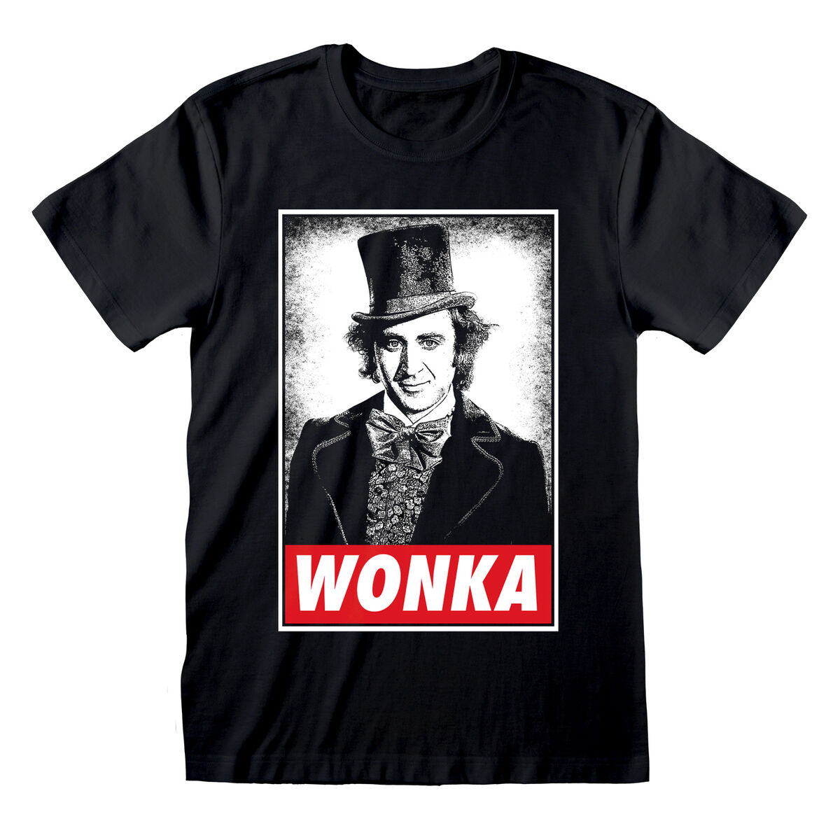 Camiseta de Manga Corta Unisex Willy Wonka Wonka Negro (Tallas: S-M-L-XL-XXL)